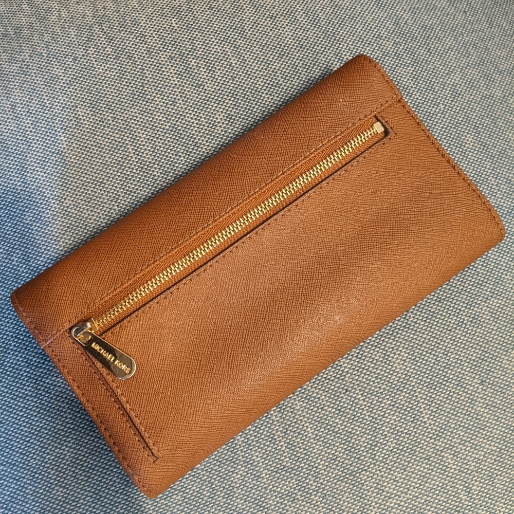 Michael kors gold & brown purse With Wallet - Picture 14 of 14